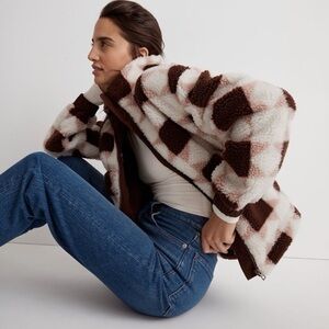 Sherpa Quilted Bomber Jacket in Patchwork Stars XSmall